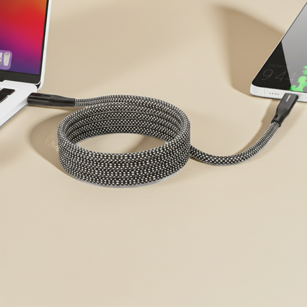 TOPIRO Magnetische USB-C naar USB-C Oplaadkabel (60W)| The online purchase – 1m – Knoopvrij & Snel